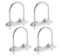 NESTINGHO 4 Piezas Abrazadera de Antena de Aluminio Plata Soporte y Hardware para Montaje Seguro en Exteriores y Uso Hogar