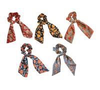 NESTINGHO 5 Coleteros Pelo de Tela, Paquete de 5 Piezas, Prácticos y Fáciles de Quitar, Ideales para Hijas y Uso Diario Color Aleatorio