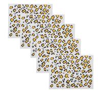 NESTINGHO 6hojas Pegatinas de Tatuaje Temporal Leopardo Película de Transferencia Delicada Calcomanías Doradas para Decoración de Fiesta Halloween Mujeres