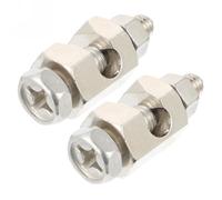 NESTINGHO Abrazadera para Cable de Terminal Solar, 2 Piezas de Acero Resistente, para Conexión a Tierra en Sistemas Fotovoltaicos y Protección contra Descargas Atmosféricas