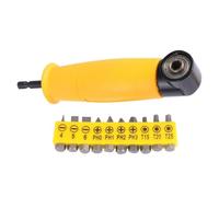 NESTINGHO Adaptador de Taladro en Ángulo Recto Amarillo 10 Piezas Destornillador Angular de 90 Grados Manual Taladro Ahorro de Esfuerzo Acero al Vanadio y Plástico para Llave de Vaso