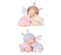 NESTINGHO Adorno Animados Adorables de para Piezas Creativas 2 y para Resina Forma de Ángel de Dibujos Tarta Infantil y Estantes