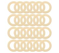 NESTINGHO Anillos de Madera Resistentes al Desgaste 30 para Manualidades Multifunción sin Pintura, Lisos, para Macramé y Bohemia