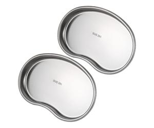 NESTINGHO Bandeja Curva de Acero Inoxidable 2 Piezas Sanitaria y Resistente para Extracción de Dientes en Salón de Belleza