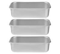 NESTINGHO Bandeja para Hornear de Aleación de Aluminio 3 Piezas Color Plata Herramienta Práctica y Ecológica para Casa y Pastelería Profesional
