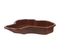 NESTINGHO Bañera Extragrande para Tortugas de Reptiles Diseño Paisajístico, Piscina sin Drenaje de Material Resistente para Terrario, Plato Multifuncional para Baño y Alimentación