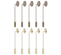 NESTINGHO Base Redonda de Aleación de Zinc para Solapas de Suéteres y Abrigos, Soporte para Insignias y Accesorios de Manualidades, Paquete de 10 Piezas