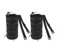 NESTINGHO Bolsa Delantera para Bicicleta de Montaña de Nylon Capacidad de 2.5 L y Tiras Reflectantes para Actividades al Aire Libre y Paseos Nocturnos, 2 Piezas