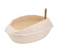 NESTINGHO Caja para Gatos Semicerrada de Plástico con Pala Antisalpicaduras para Evitar Dispersión de Arena y Orina, Adecuado Hogar y Dormitorio Color