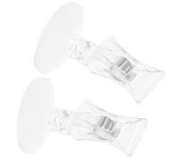 NESTINGHO Clip de Ventosa para Algas se Fija Profundidad en Peceras 2 Piezas, Herramienta de Alimentación para Acuarios, Plástico Resistente