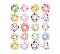 NESTINGHO Coleteros Cabello Estampado de Frutas, 20 Piezas de Tela Buen Tacto, Accesorios Pelo Mujer, Ideales para Hacer Tareas y Lavar la Cara Varios estilos