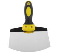 NESTINGHO Espátula Curva de Acero Inoxidable 15 CM Tabla Compacta y Bandeja Semicircular para Trabajos de Masilla en Paneles de Yeso y Reparaciones