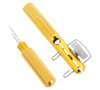 NESTINGHO Gancho Anudador de Línea de Pesca Portátil de Metal Dorado Diseño Tecnológico Avanzado para Aumentar la Tensión, Herramienta Manual Adecuado para Atar Anzuelos Color Aleatorio