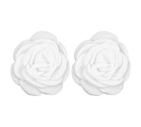 NESTINGHO Hebillas para Zapatos de Tela Flores de 6cm, Fáciles de Instalar, Ideales para Boda y Uso Diario, Diseño Elegante y Delicado en Forma de Té