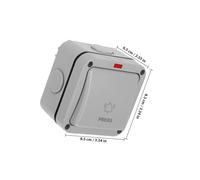 NESTINGHO Interruptor Pulsador para Puerta de Garaje Botón Momentáneo de Pared para Control de Acceso Uso Exterior en Baños y Jardines Resistente Lluvia Sistema de Apertura Puerta