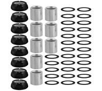 NESTINGHO Kit de Hardware para Ejes de Patineta, 1 Juego Metálico | Casquillos, Tuercas Laterales y Arandelas Incluidas, Compatible Longboards y Tablas Doble Kick