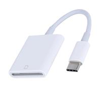 NESTINGHO Lector de Memoria USB C a Tarjeta de Memoria Blanco Abs para Teléfono, Tableta y Computadora Portátil, Plug and Play, Compartir y Respaldar Fotos, Visualización Móvil