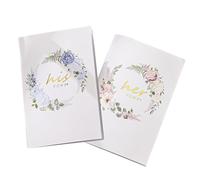 NESTINGHO Libros de Votos Matrimoniales en Papel para Boda Diseño Delicado y Elegante, 2 Piezas Ideales Día Boda y Accesorios Fotográficos