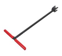 NESTINGHO Llave Mango en T para Medidor de Agua, Herramienta de Cierre de Válvulas Apertura de 3/4 Pulgadas, Acero Inoxidable y Goma, Roja, para Válvulas y Medidores, Emergencia