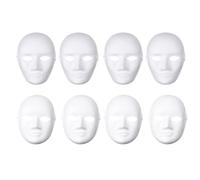 NESTINGHO Máscaras de Papel Ligeras Hechas a Mano para Fiesta y Festival, 4 Piezas 2 Caras de Mujer y 2 de Hombre, Accesorio Simple Que Crea Ambiente Misterioso