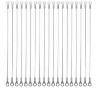 NESTINGHO para Colgar Cuadros y Luces de Cable de Acero Inoxidable 304 Kit de 20 Piezas Cuerda Resistente y Flexible Color Plata para Uso en y Manualidades