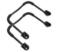 NESTINGHO Patas Plegables para Escritorio en Hierro Negro, Soporte Resistente y Antideslizante en Forma de U, Pack de 2 Unidades para Mesas Pequeñas y Muebles Auxiliares