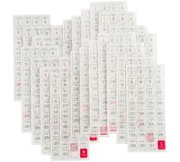 NESTINGHO Pegatinas Diarias Autoadhesivas para Planificador 365 Días, 24 Unidades por Set, Etiquetas de Calendario Multifunción para Agenda y Scrapbooking, Prácticas para Diario