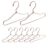 NESTINGHO Perchas para Muñecas Mini Metálicas de 75 CM Color Rosa Dorado Set de 10 Unidades Accesorio para Ropa de Muñecas