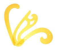 NESTINGHO Plantillas de Francesa en Plástico Amarillo Juego de 3 para Coser Bordes Biselados Suaves para Diseño Artesanal y Dibujo Técnico