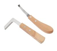 NESTINGHO Recortador de Patas para Ganado de Acero al Carbono Marrón, Herramienta para Reparar Herraduras 2 Piezas Resistentes Fina Elaboración para Uso en Cascos de Caballos