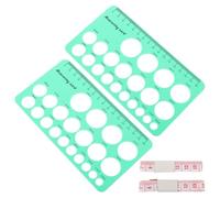 NESTINGHO Regla para Medir Pezones Plantilla Circular y Tarjeta de Silicona Verde, Herramienta para Dimensionar Bridas, Kit de 2 Piezas para Extracción de Leche y Cuidado Materno