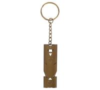 NESTINGHO Silbato de Supervivencia y Señal de Socorro Portátil de Acero Inoxidable Dorado de Alto Decibelio para Entrenamiento Canino y Senderismo