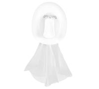 NESTINGHO Sombrero Blanco Estilo Vaquero para Novia y Despedida de Soltera Velo, Cómodo y Multiusos, Adecuado para Bodas y Sesiones de Fotos