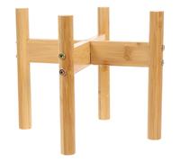 NESTINGHO Soporte de Bambú para Cuencos de Perros Elevador para Alimentación Diseño Antideslizante Que Mejora la Postura al Comer Hogar y Mascotas