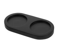 NESTINGHO Soporte para Molinillo de Pimienta y Sal Bandeja de Madera Negra, Tamaño 4, Base Estable para Cocina y Comedor