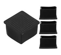 NESTINGHO Tapas Cuadradas para Patas de Sillas y Mesas 2.36X2.36 Pulgadas 4 Unidades Cubiertas de PVC Protectores Antideslizantes para Muebles en Suelos de Madera y Alfombras