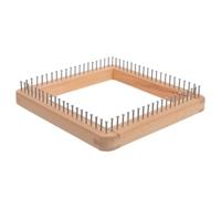 NESTINGHO Telar de Madera Cuadrado para Tejer Manual, Herramienta Fácil de Usar Diseño Creativo y Material de Acero Inoxidable para Proyectos DIY de Sombreros y Bufandas