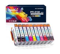 Nestink PFI5100 (PFI5100BK PFI5100C PFI5100M PFI5100Y PFI5100MBK PFI5100PM PFI5100PC PFI5100RG PFI5100Y PFI5100CO) PFI 5100 Imágenes compatibles con Canon GePROGRAF PROGRAF -310 Impresoras (10