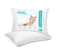 Nestl Almohada para niños pequeños, Paquete de 2 Almohadas para bebé, Almohada de algodón orgánico para Dormir, Almohada de Viaje Suave para niños, Almohada Cama Infantil, 33 x 45 cm