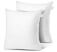 Nestl Bedding Euro - Juego de 2 Almohadas de 66 x 66 cm, Relleno de Almohada Grande, Color Blanco