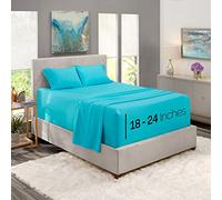 Nestl Sábanas con Bolsillo extraprofundo, se Adapta a colchones de 18 a 24 Pulgadas de Profundidad, Juegos de sábanas de tamaño Queen de 4 Piezas, sábanas de tamaño Queen con Bolsillo Profundo, Color