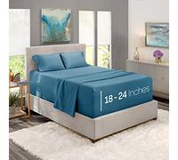 Nestl Sábanas con Bolsillo extraprofundo, se Adapta a colchones de 18 a 24 Pulgadas de Profundidad, Juegos de sábanas de tamaño King de 4 Piezas, sábanas de tamaño King con Bolsillo Profundo, sábanas