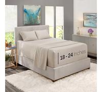 Nestl Sábanas de Bolsillo extraprofundo, se Adapta a colchones de 18 a 24 Pulgadas de Profundidad, Juegos de sábanas de tamaño King de 4 Piezas, sábanas de tamaño King con Bolsillo Profundo, sábanas