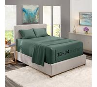 Nestl Sábanas King de 4 Piezas con Bolsillo Profundo, Ajustable a Colchones de 18 a 24 Pulgadas, Verde Bosque