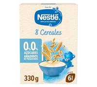 NESTLÉ 0%0% Papilla 8 Cereales 330g, sin azúcares añadidos ni producidos, a partir de 6 meses