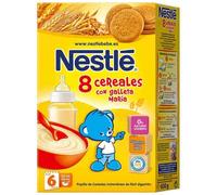 Nestlé 8 Cereales con Galleta Maria 600 gr - Papillas de Cereales