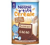 Nestlé Bébé P'tite - Cereales secos de cacao, a partir de 6 meses, caja de 415 g