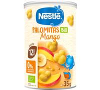 NESTLÉ BIO Palomitas Plátano y Mango para bebés a partir de 12 meses, 35g | Palomitas de cereales mango y plátano, snack ecológico, desde 10 meses, sin azúcares añadidos, sin conservantes