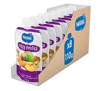 Nestlé Bolsitas Crazy Fruits 8x110g | Bolsita de multifrutas, 100% fruta con vitamina C, sin azúcares añadido, sin conservantes, formato práctico