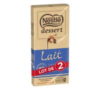 Nestlé Chocolate Postre - Leche - Tableta de 170 g - Lote de 2